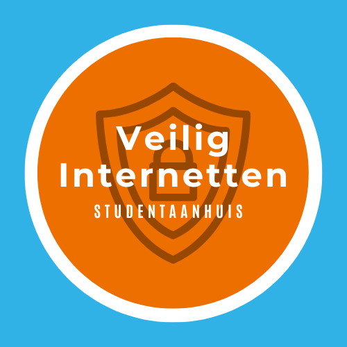 Een student helpt een klant met veilig internetten.